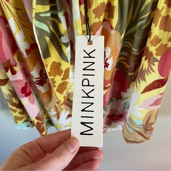 NWT MINKPINK Domenica Mini Dress Tropical Floral Print Size XS - Picture 9 of 11